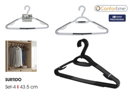 Inde Set de 24 Perchas Bi-Inyección Negro