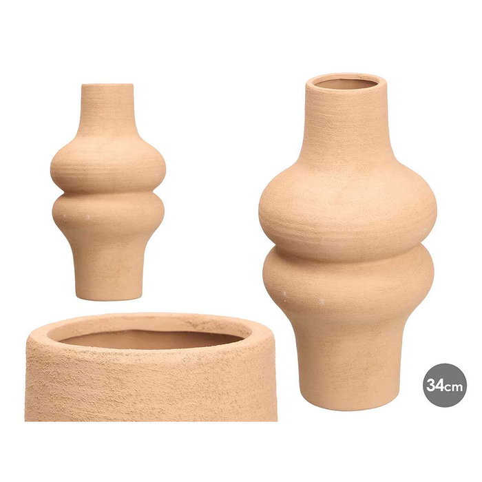 GIFTDECOR Jarrón Curvas 34cm Tierra GIFTDECOR Jarrón Curvas 34cm Tierra