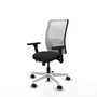 PIQUERAS Y CRESPO Silla de oficina Zulema con mecanismo Sincro/Traslack, Negro y Blanco