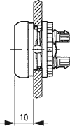 Eaton M22-DR-R Interruptor de botón plano rojo rastante