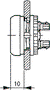 Eaton M22-DR-R Interruptor de botón plano rojo rastante