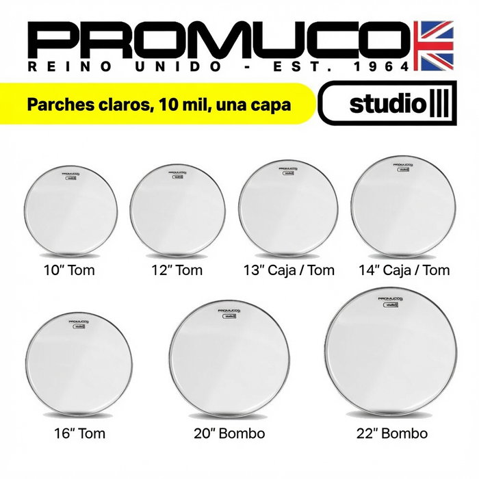 Promuco Parche Serie Studio transparente 13 pulgadas