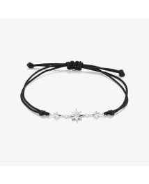 Radiant Pulsera Estrellas Silver STARS Negro