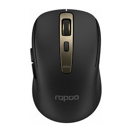 Rapoo Ratón Inalámbrico Multidispositivo MT350, Ambidiestro, RF + Bluetooth, 1600 DPI, 4 Modos, Negro