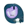 Dymo Cinta LetraTag 12mm x 4m Negro sobre Transparente