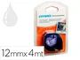 Dymo Cinta LetraTag 12mm x 4m Negro sobre Transparente