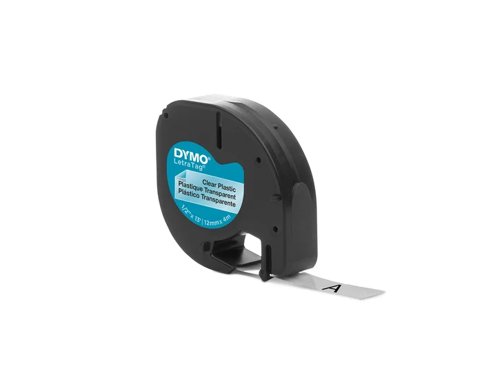 Dymo Cinta para Rotuladora LetraTag 12267 Negro sobre Transparente 12mm x 4m Dymo Cinta para Rotuladora LetraTag 12267 Negro sobre Transparente 12mm x 4m