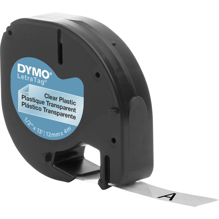 Dymo Cinta para Rotuladora LetraTag 12267 Negro sobre Transparente 12mm x 4m Dymo Cinta para Rotuladora LetraTag 12267 Negro sobre Transparente 12mm x 4m
