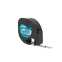 Dymo Cinta LetraTag 12mm x 4m Negro sobre Transparente