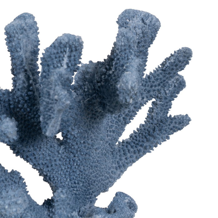 Figura Coral Azul Resina Decoración 35 X 20 X 30 cm