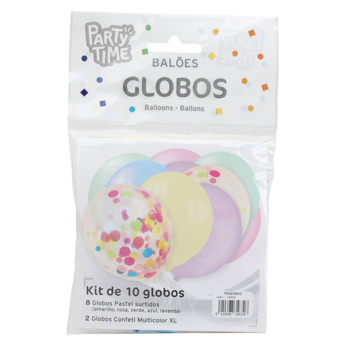 Party Time 10 Globos Confetti XL Party Time Party Time 10 Globos Confetti XL Party Time