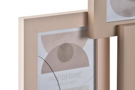 DKD Home Decor Marco Multifoto Urban Melocoton Beige Mdf Cristal 9 Fotos 50 x 58 cm (6 Unidades)