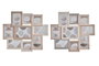 DKD Home Decor Marco Multifoto MDF 58x2x50 para 9 Fotos, Surtido 2 Colores