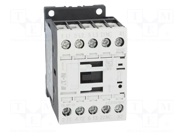 Eaton DILM7-01 Relé de protección 3p+1 3kW 400V AC3 DC 24VDC Eaton DILM7-01 Relé de protección 3p+1 3kW 400V AC3 DC 24VDC