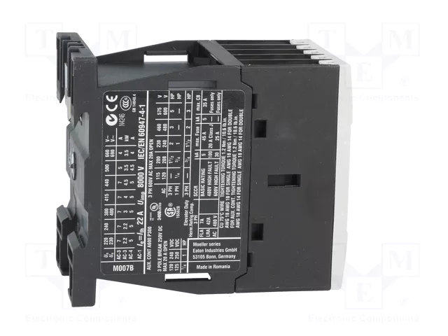Eaton DILM7-01 Relé de protección 3p+1 3kW 400V AC3 DC 24VDC Eaton DILM7-01 Relé de protección 3p+1 3kW 400V AC3 DC 24VDC