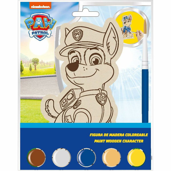 Cerdá Figuras Paw Patrol para Colorear de Madera, Azul Cerdá Figuras Paw Patrol para Colorear de Madera, Azul