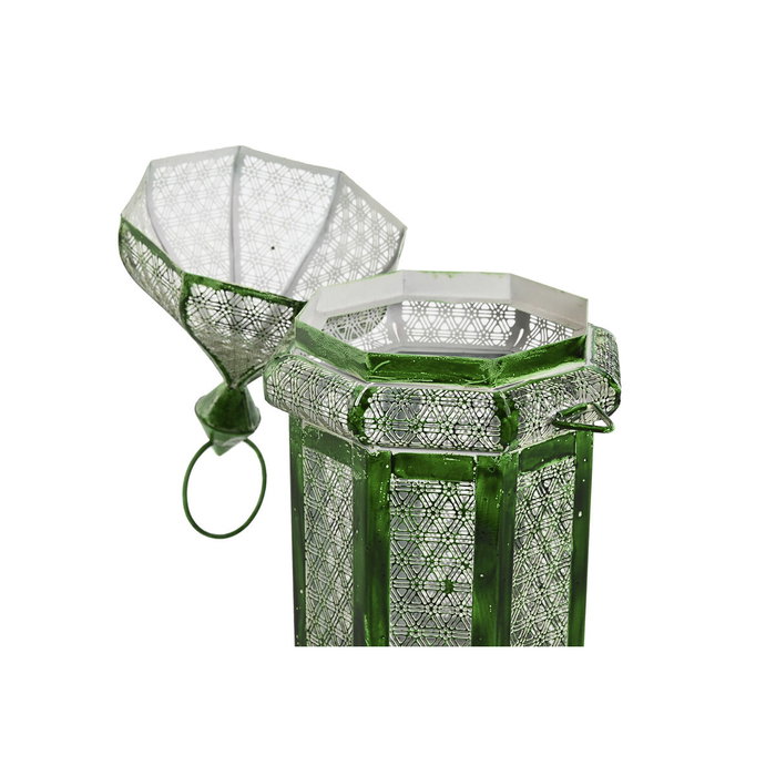 DKD Home Decor Set de 2 Farolas de Metal Verde