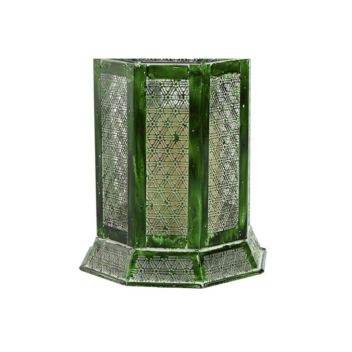 DKD Home Decor Set de 2 Farolas de Metal Verde