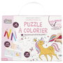 Jeux 2 momes Juego de 4 Puzzles para Colorear con Rotuladores y Pegatinas, a partir de 5 años