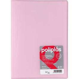 Grafoplás Carpeta con Fundas Folio 30 Fundas Poliplás Semirrígido Translúcido Rosa Soft