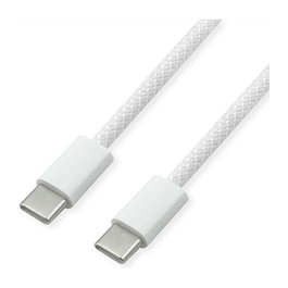 VALUE Cable USB C a USB C 2.0, 3 metros, Blanco, 60W, Transferencia 0.48 Gbit/s, Conectores Macho Chapado Oro, Referencia 11.99.8342