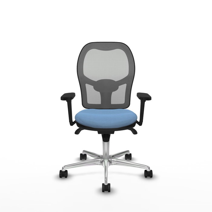 PIQUERAS Y CRESPO Silla de oficina Jorquera con mecanismo Sincro, Azul cielo y Gris PIQUERAS Y CRESPO Silla de oficina Jorquera con mecanismo Sincro, Azul cielo y Gris