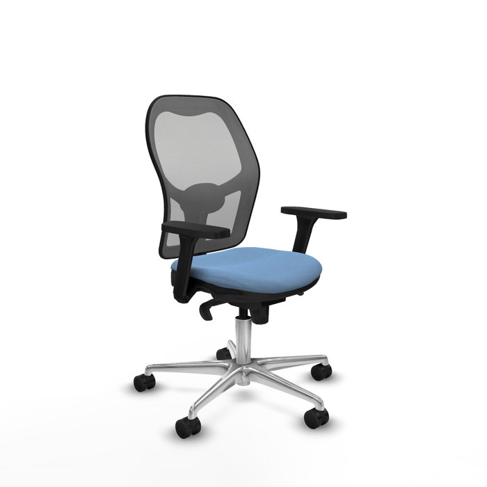 PIQUERAS Y CRESPO Silla de oficina Jorquera con mecanismo Sincro, Azul cielo y Gris PIQUERAS Y CRESPO Silla de oficina Jorquera con mecanismo Sincro, Azul cielo y Gris