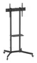 Aisens Soporte de Suelo Eco FT70TE-333 con Ruedas y Bandeja para DVD, Negro