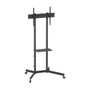 Aisens Soporte de Suelo Eco FT70TE-333 con Ruedas y Bandeja para DVD, Negro
