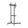 Aisens Soporte de Suelo Eco FT70TE-333 con Ruedas y Bandeja para DVD, Negro