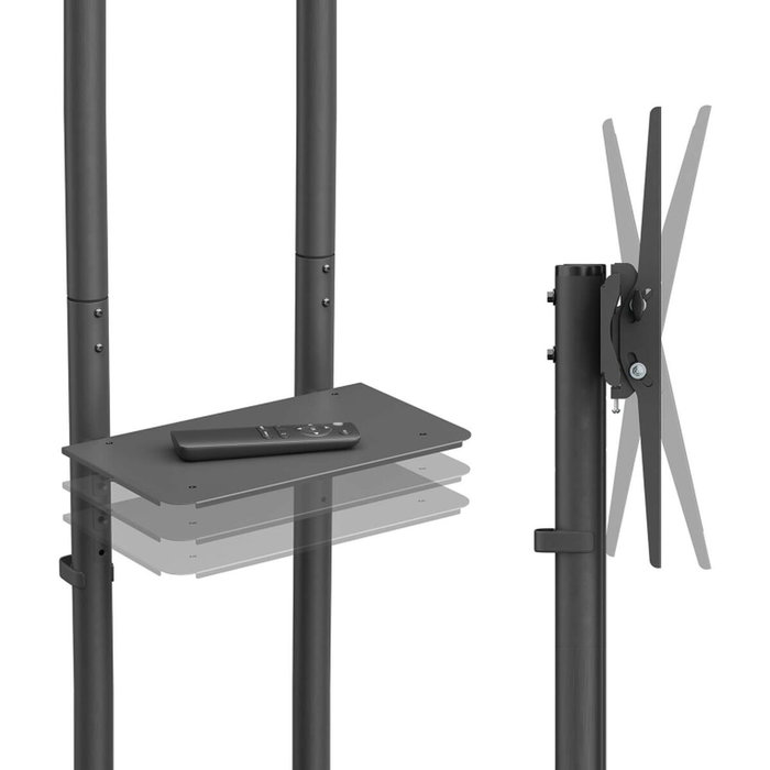 Aisens Soporte de Suelo Eco FT70TE-333 con Ruedas y Bandeja para DVD, Negro Aisens Soporte de Suelo Eco FT70TE-333 con Ruedas y Bandeja para DVD, Negro