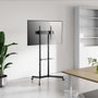 Aisens Soporte de Suelo Eco FT70TE-333 con Ruedas y Bandeja para DVD, Negro