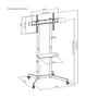 Aisens Soporte de Suelo Eco FT70TE-333 con Ruedas y Bandeja para DVD