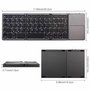 CoreParts Teclado Inalámbrico Plegable con Touchpad, Diseño US/English, Gris Oscuro