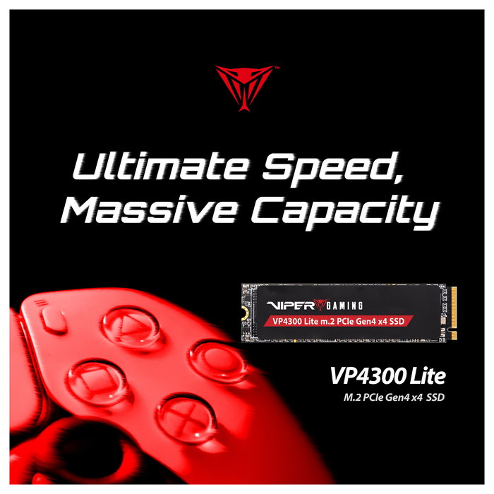 Patriot VP4300 Lite 1 TB SSD M.2 PCIe 4.0 NVMe (schwarz)