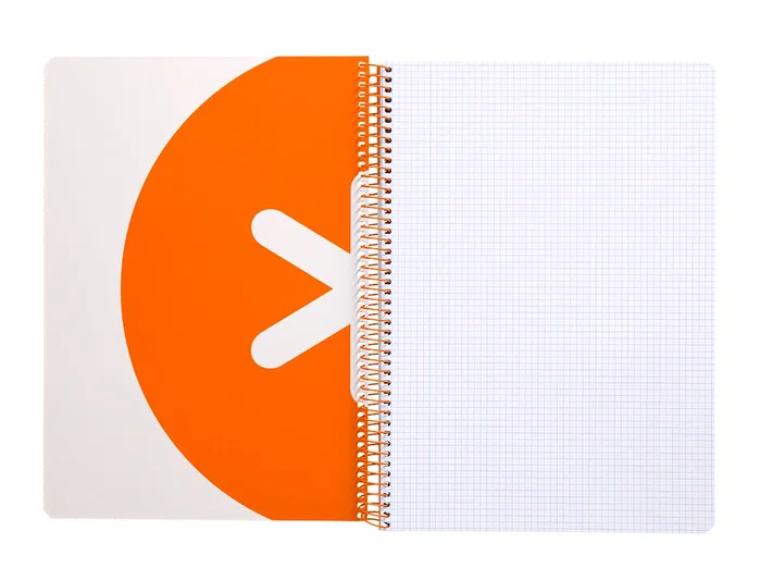 Antartik Cuaderno Espiral A4 Tapa Dura 80 Hojas 90gr Cuadro 4mm con Margen Color Mostaza