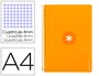 Antartik Cuaderno Espiral A4 Tapa Dura 80 Hojas 90gr Cuadro 4mm con Margen Color Mostaza