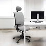 PIQUERAS Y CRESPO Silla de oficina Zulema con mecanismo Sincro/Traslack, Turquesa y Blanco
