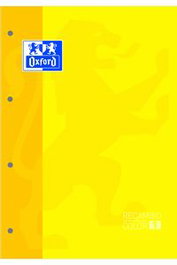 OXFORD Pack de 5 Recambios Color1 Amarillo A4 90g Cuadrícula 5x5