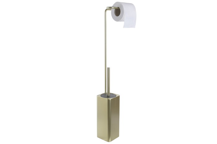 DKD Home Decor Escobillero y Portarrollos Dorado Mate SHINNING 26 DKD Home Decor Escobillero y Portarrollos Dorado Mate SHINNING 26