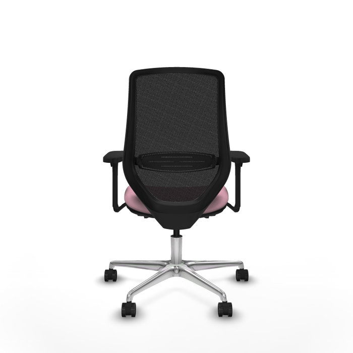 PIQUERAS Y CRESPO Silla de oficina Mardos con mecanismo Sincro/Traslack, Rosa y Negro