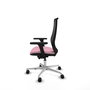 PIQUERAS Y CRESPO Silla de oficina Mardos con mecanismo Sincro/Traslack, Rosa y Negro