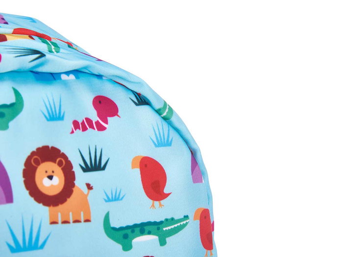 Pincello Mochila Infantil Animales Estampado Colorido 22x28x12cm (Set de 12)