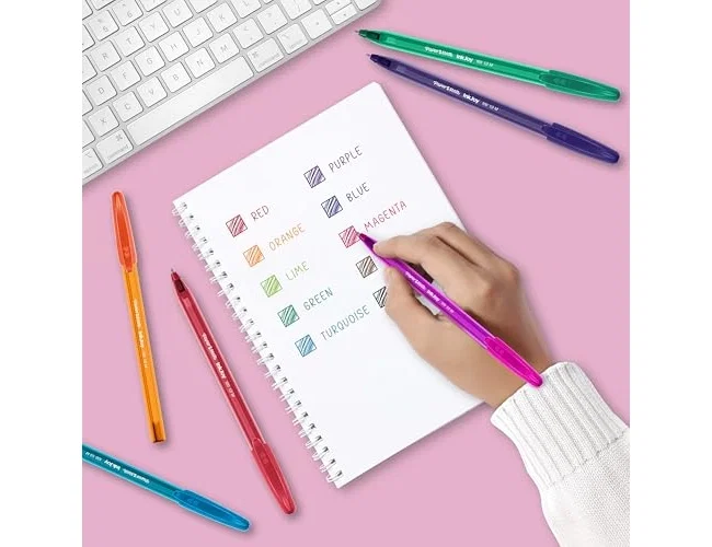 Paper Mate InkJoy 100 Bolígrafo Azul con Punta de 1 mm, Caja de 50 Unidades