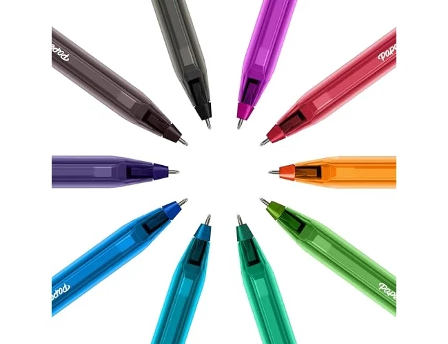 Paper Mate InkJoy 100 Bolígrafo Azul con Punta de 1 mm, Caja de 50 Unidades