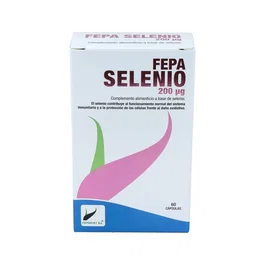 FEPADIET Selenio 200mcg 60 Cápsulas - Contribuye al Sistema Inmunitario y Protección Celular