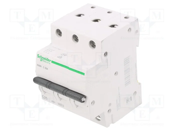 SCHNEIDER ELECTRIC Interruptor magnetotérmico ACTI9 K60N 25A 3 polos 6kA SCHNEIDER ELECTRIC Interruptor magnetotérmico ACTI9 K60N 25A 3 polos 6kA
