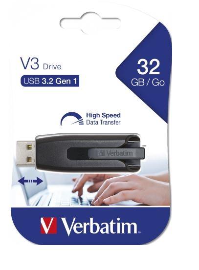 Verbatim V3 Store n Go 32GB USB 3.2 Negro Retráctil Verbatim V3 Store n Go 32GB USB 3.2 Negro Retráctil
