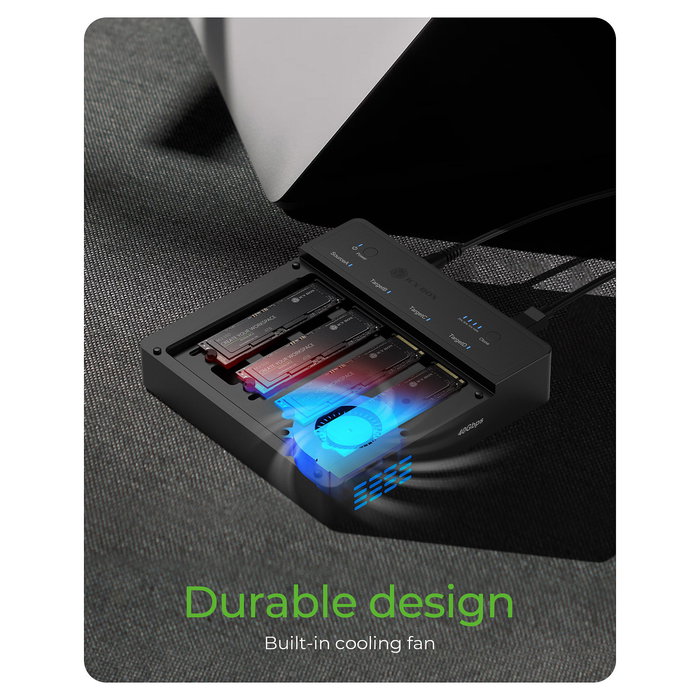 ICY BOX IB-4013MCL-C4 Docking Station con Clonador para 4 Unidades SSD M.2 NVMe PCIe, USB 4.0 40 Gbit/s, Aluminio Negro ICY BOX IB-4013MCL-C4 Docking Station con Clonador para 4 Unidades SSD M.2 NVMe PCIe, USB 4.0 40 Gbit/s, Aluminio Negro