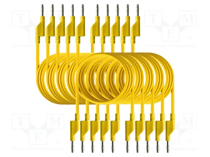 PEAKTECH Cable de prueba amarillo con enchufe de banana 4mm PEAKTECH Cable de prueba amarillo con enchufe de banana 4mm